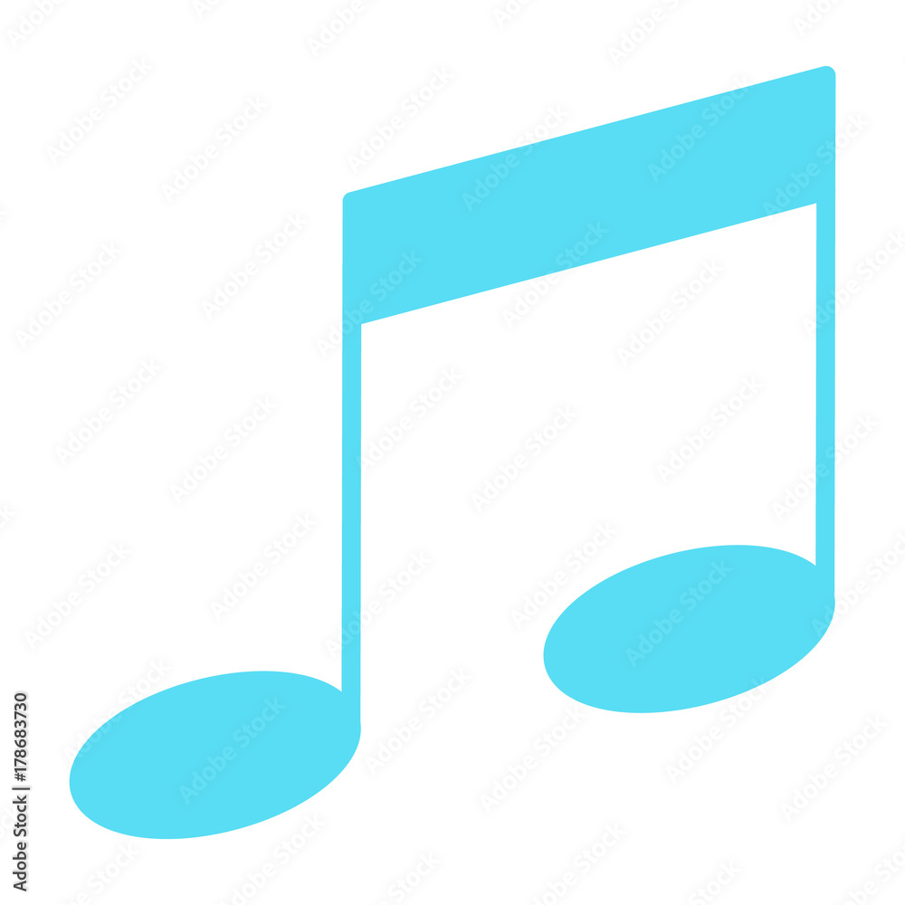 Music note icon. Vector pictogram