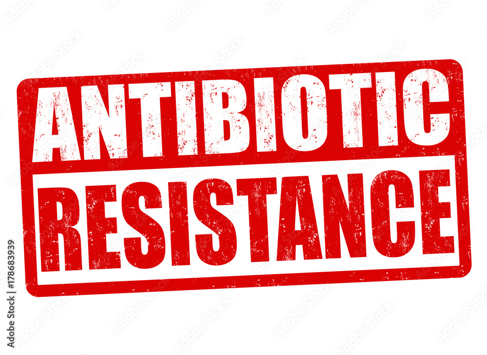 Antibiotic resistance sign or stamp Antibiotic resistance sign or stamp