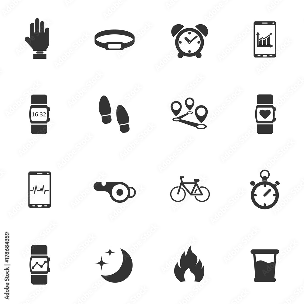 Fototapeta premium monitoring apps icon set