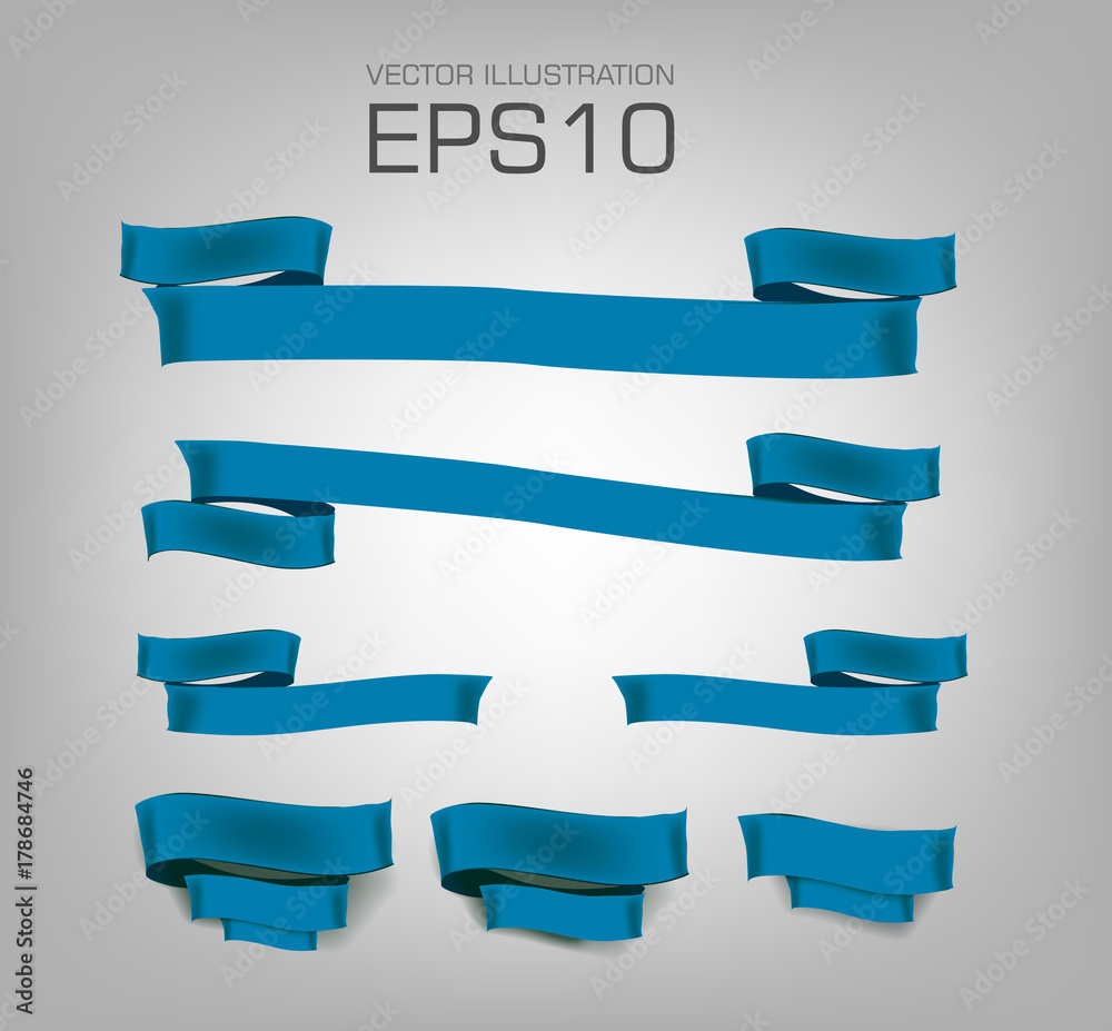 Set of different empty blue ribbons vector illustration for sale or text Design elements
Set of different empty blue ribbons vector illustration for sale or text Design elements