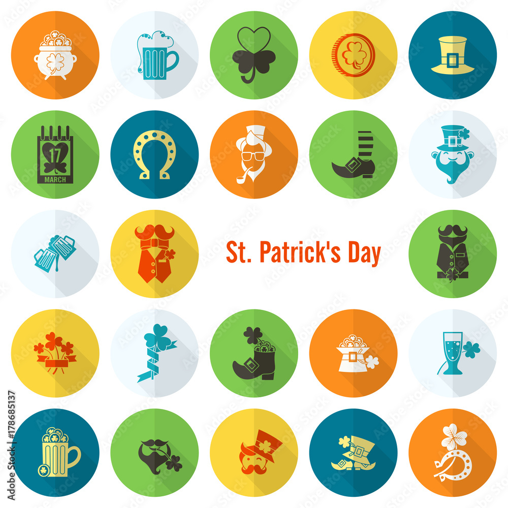 Saint Patricks Day Icon Set