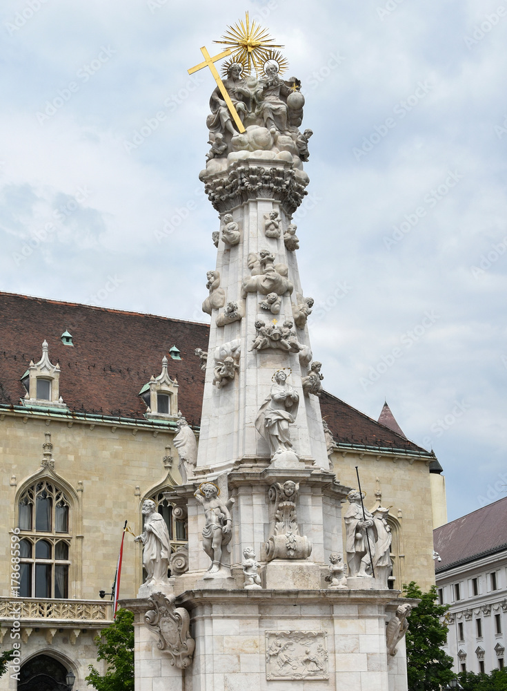Trinity statue, Budapest city, Hungary
