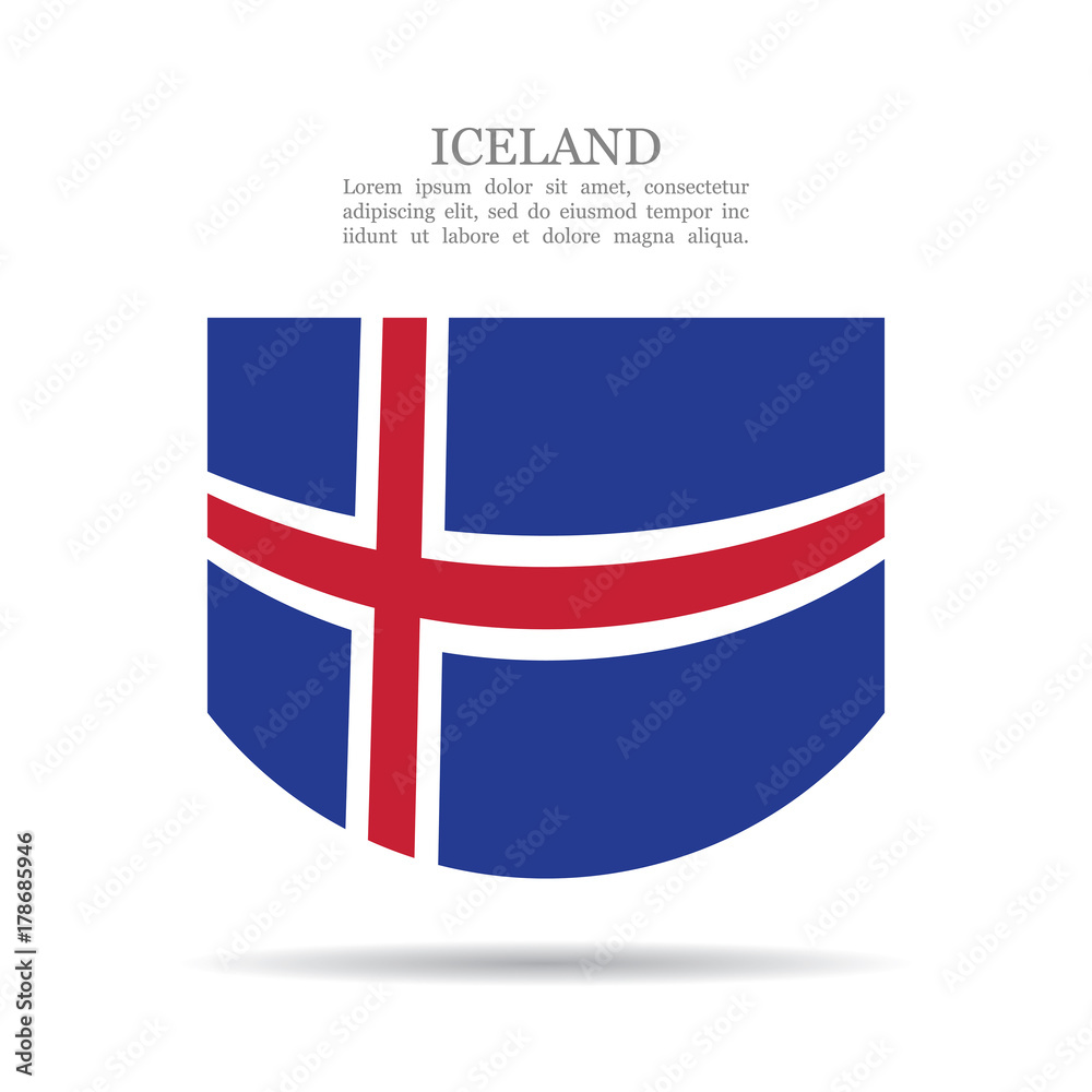 Fototapeta premium Iceland national flag vector icon