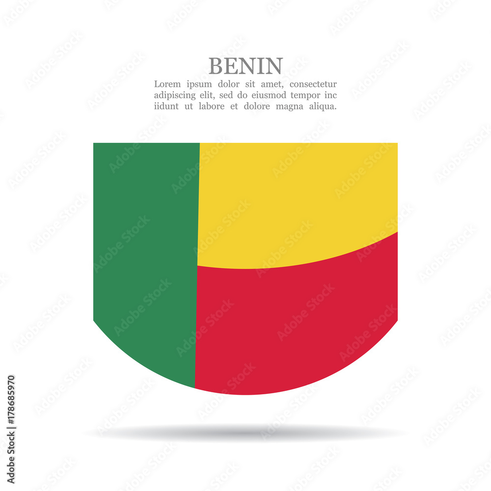 Fototapeta premium Benin national flag vector icon