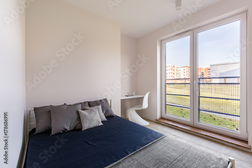 Bedroom with small desk