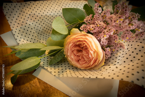bouquet, bunch of flowers, pink rose