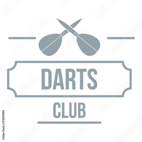 Darts logo, simple gray style