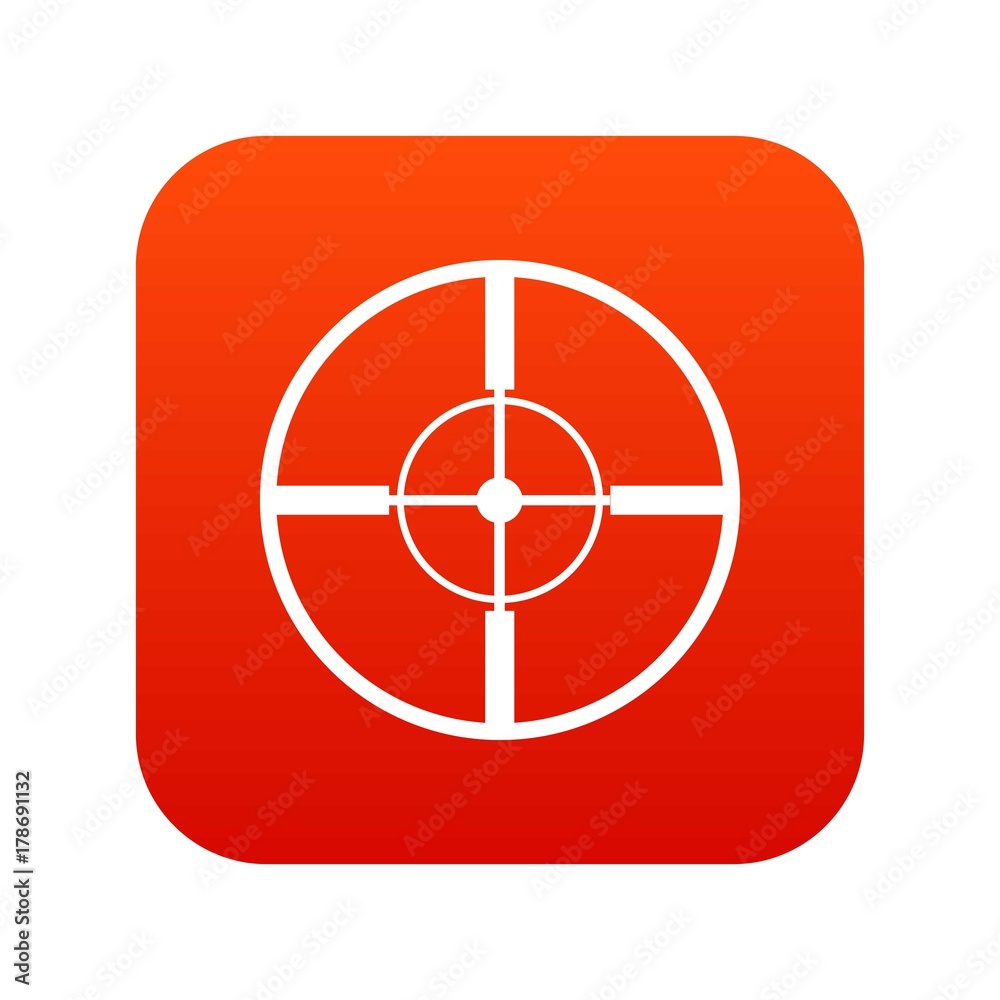 Aim icon digital red Aim icon digital red