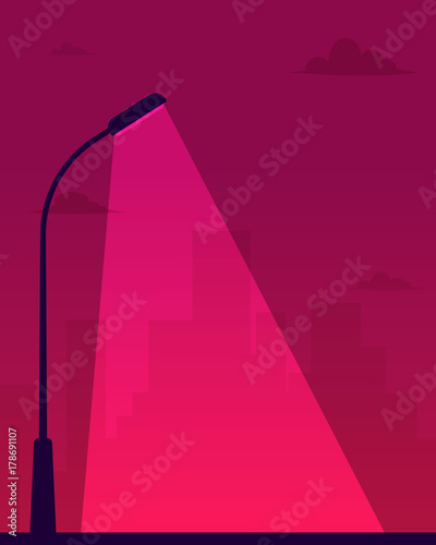 Street lights at night