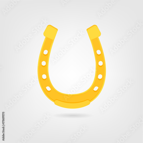 Lucky golden horseshoe icon