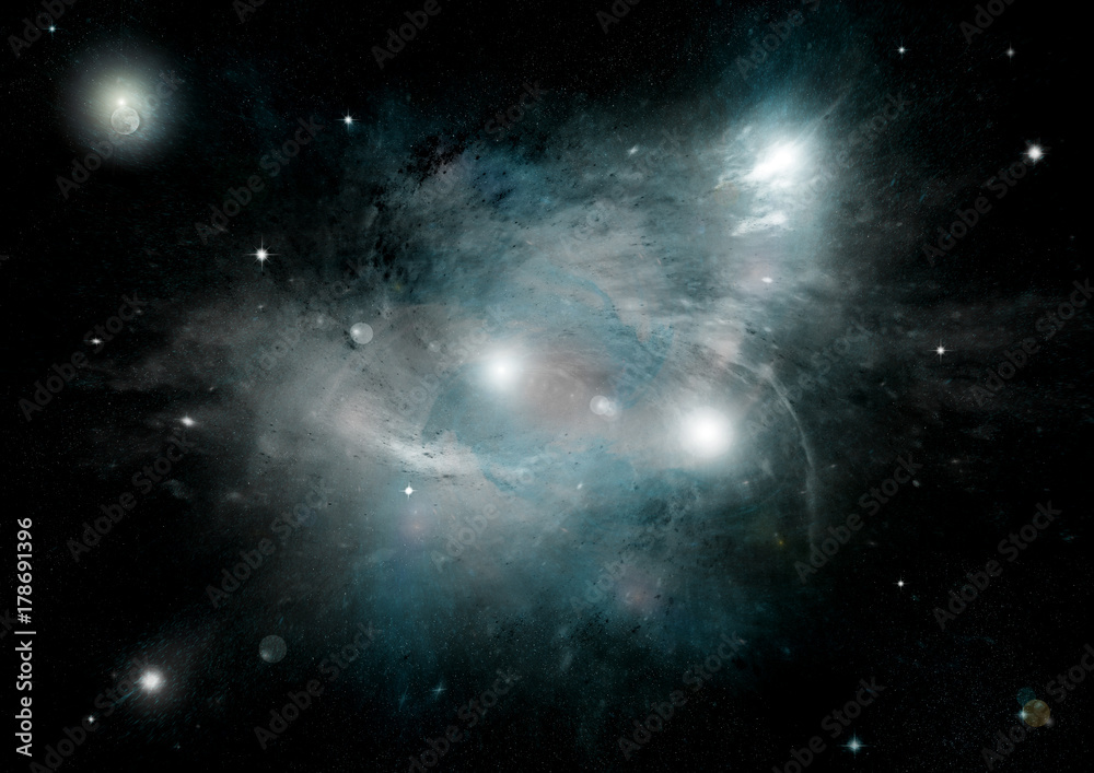 Fototapeta premium galaxy in a free space