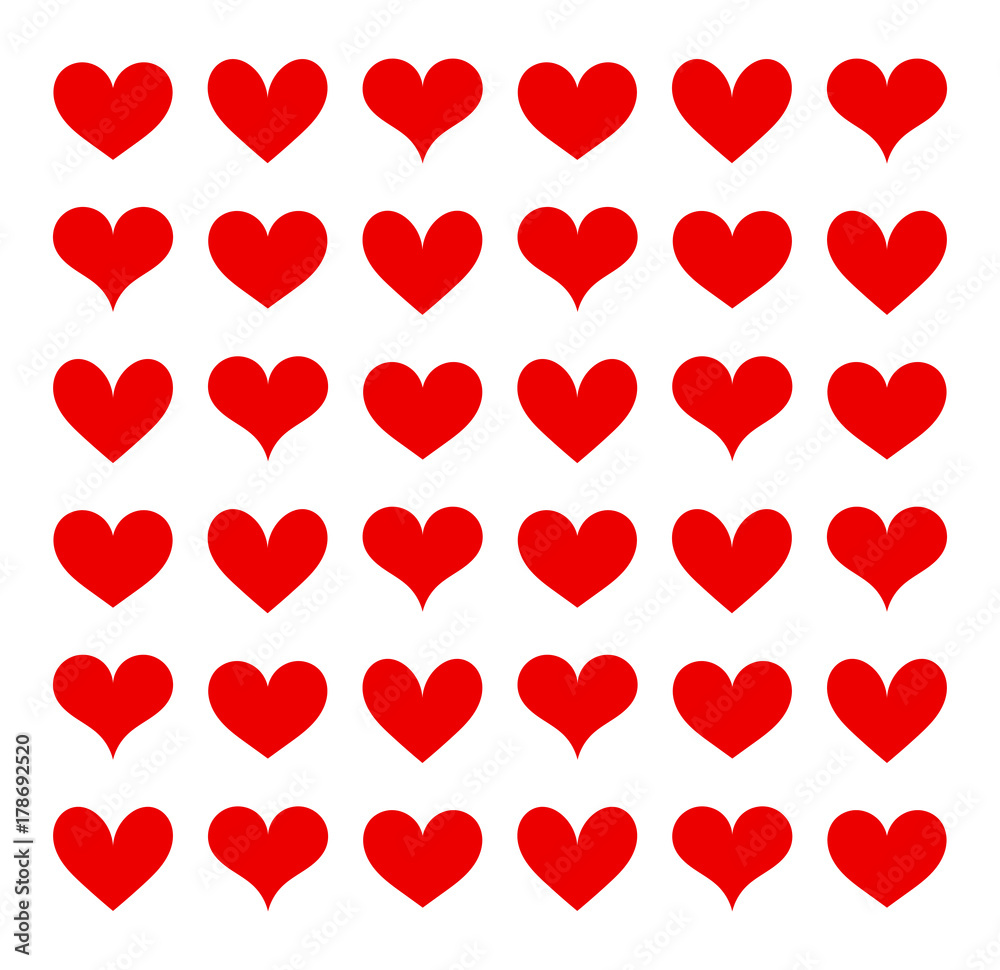 Red hearts collection Red hearts collection