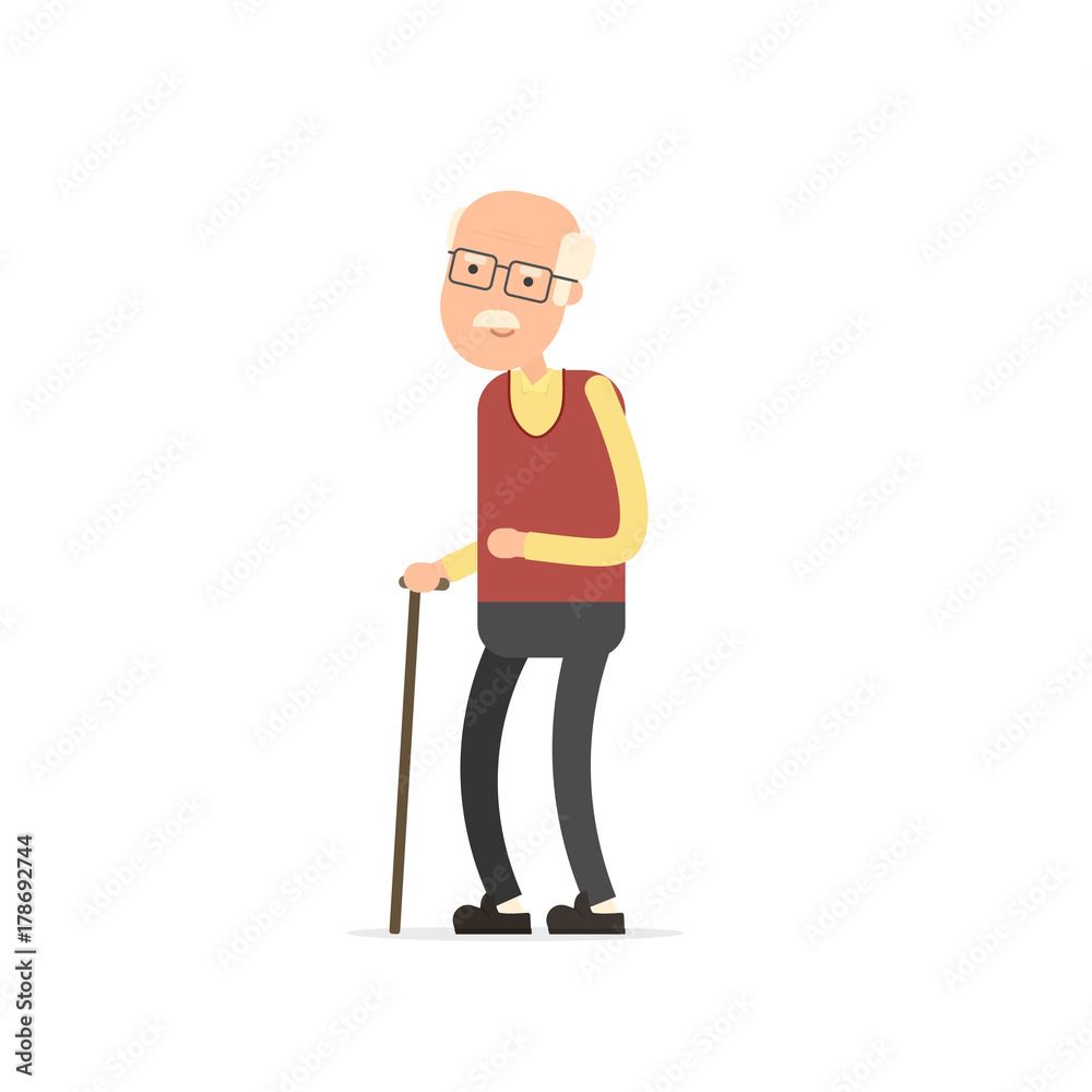 Old man with cane