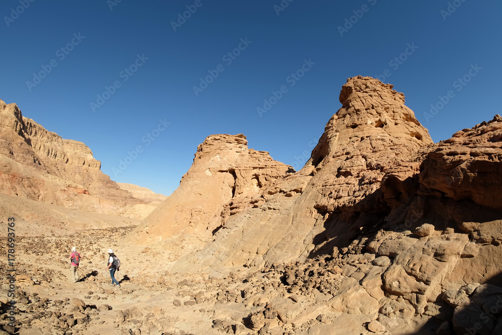 Fototapeta premium Scenic hike in Timna National park.