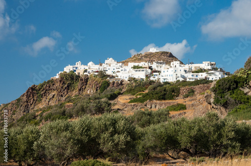 Plaka Milos viewed from Elias church