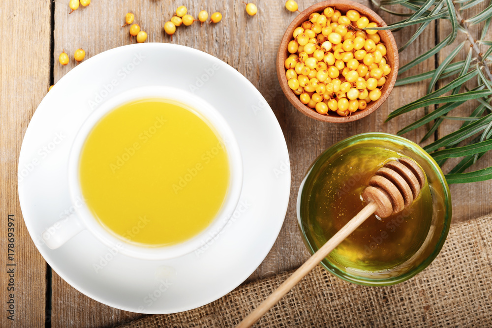 buckthorn tea top view