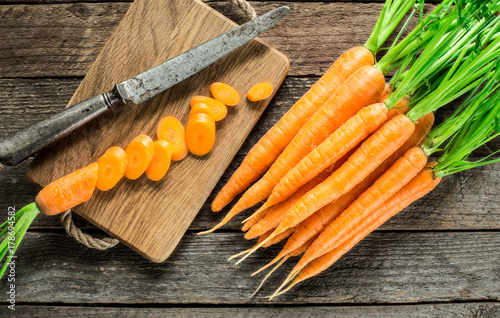 Fresh and sweet carrot photo