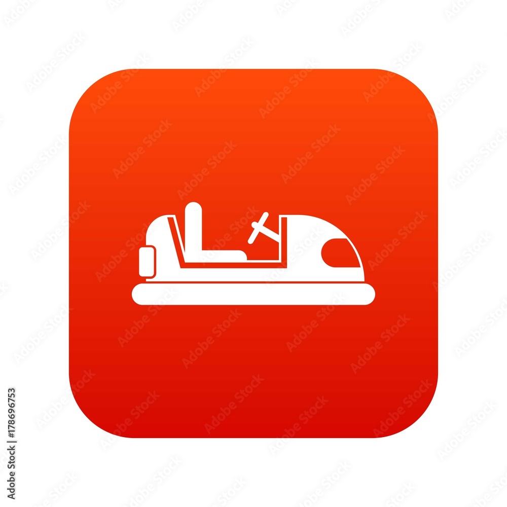 Toy car icon digital red Toy car icon digital red