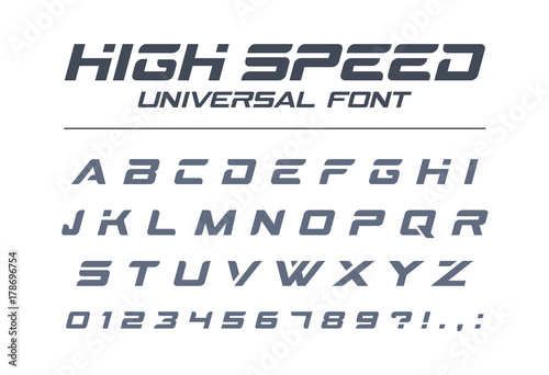 Fototapeta High speed universal font