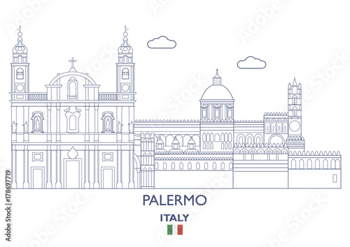 Palermo City Skyline  Italy