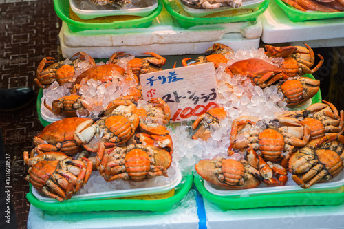 Ameyoko market street in Tokyo Japan. 25 OCTOBER 2017  located next to Ueno Station. photo