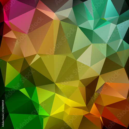 Dark Multicolor vector triangle background design. Geometric Triangular Abstract Modern Background.