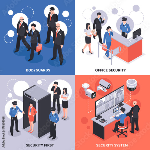 Security Isometric Design Concept