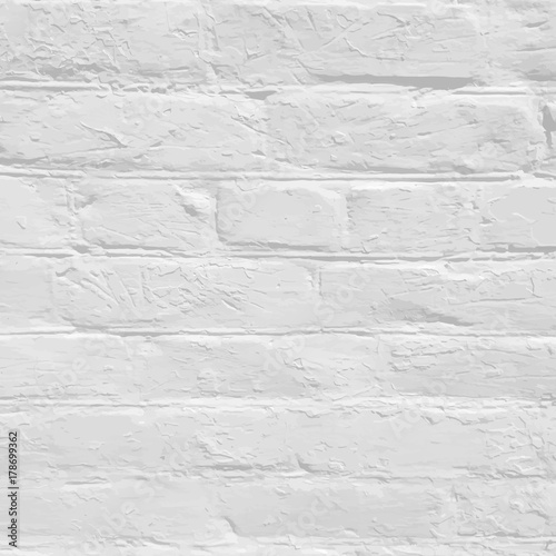 White brick background. Brick wall texture and background