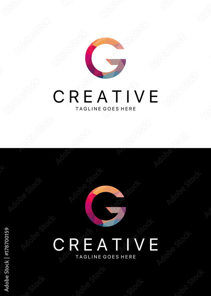 G letter logo. Polygonal logo template G letter logo. Polygonal logo template