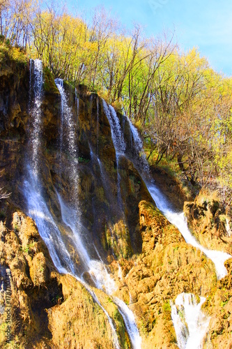 Waterfalls, Pltivice lakes, National park, Croatia photo
