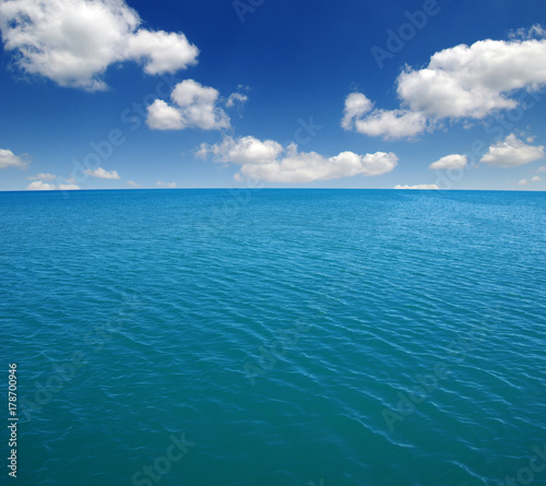 Blue sea water surface