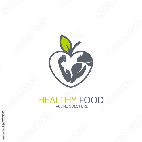 Healthy Food Logo. 