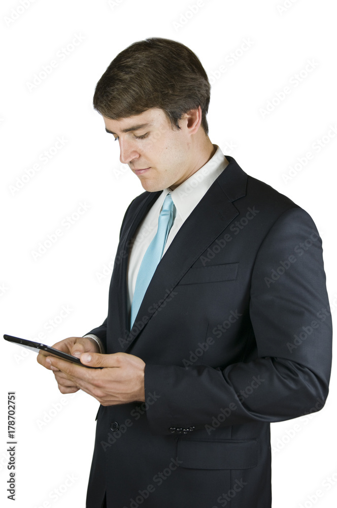 man with pad on white man with pad on white