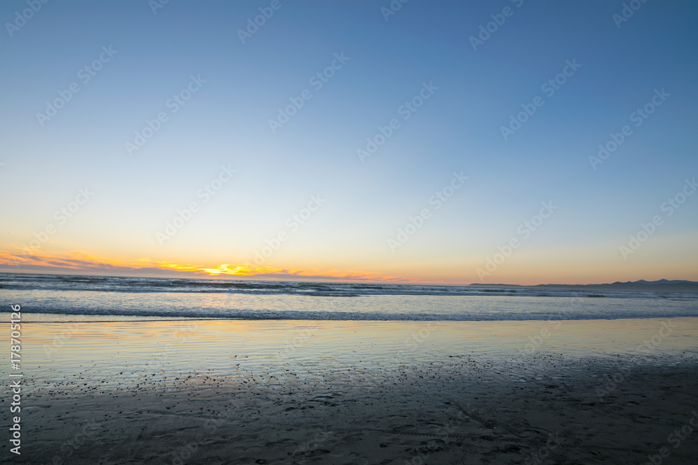 Enjoying the Sunset at Morro Rock and Morro Rock Beach, California, San Luis Obispo County USA
