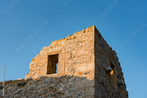 Rooftop of traditional building in the Peloponnese, Greece.