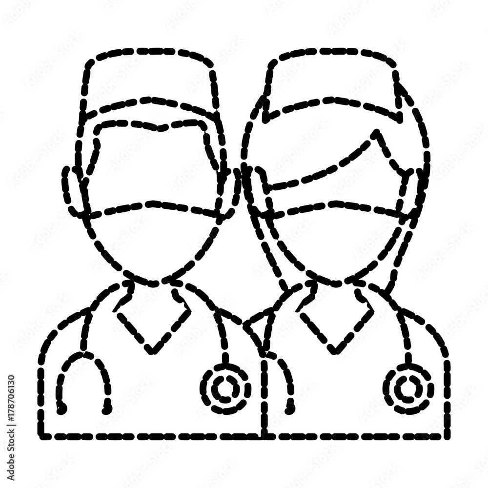 Medical teamwork avatar icon vector illustration graphic design Medical teamwork avatar icon vector illustration graphic design