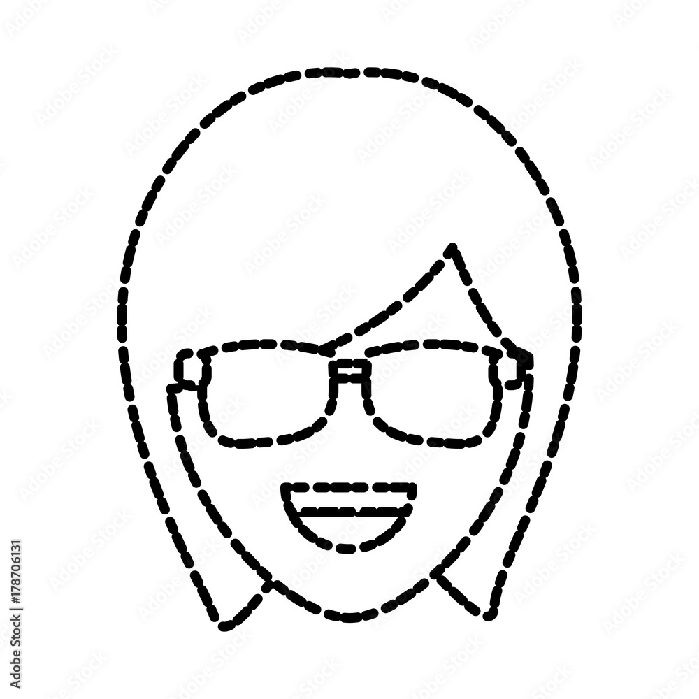 Woman with sunglasses icon vector illustration graphic design