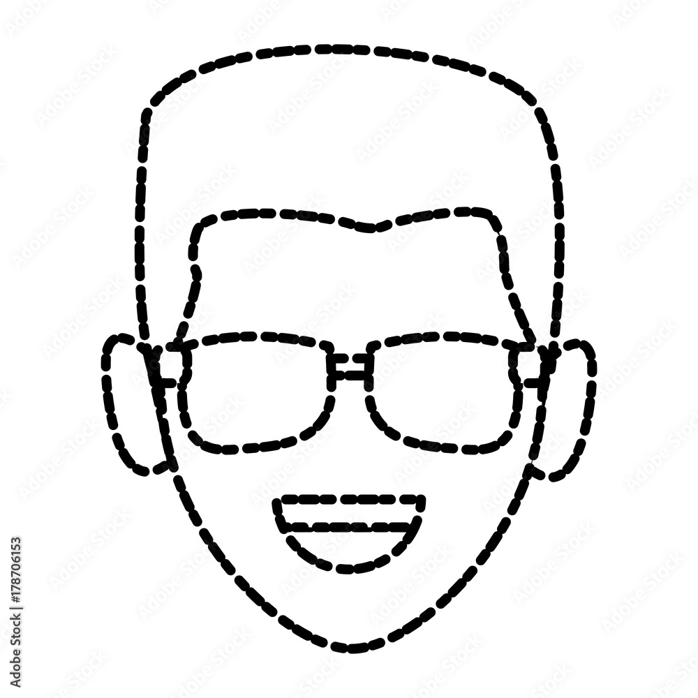 Man with sunglasses icon vector illustration graphic design