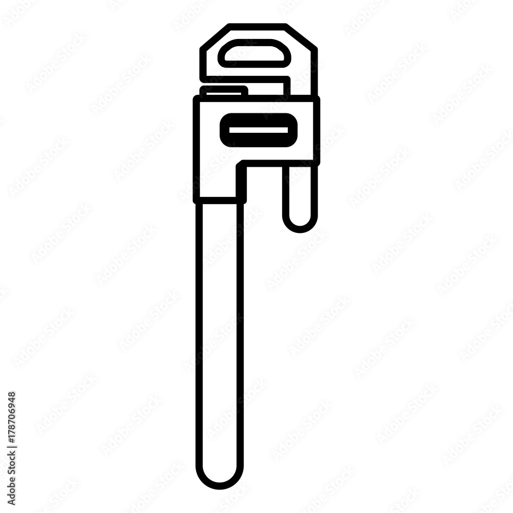 Adjustable wrench tool icon vector illustration graphic design Adjustable wrench tool icon vector illustration graphic design