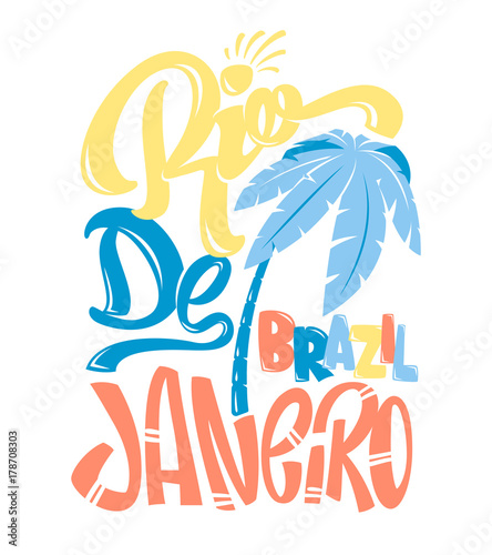 Shirt print Rio de Janeiro vector illustration
