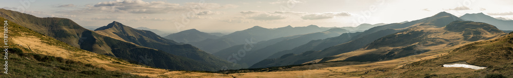 Beautiful view on trip over Rodna mountains at Romania country