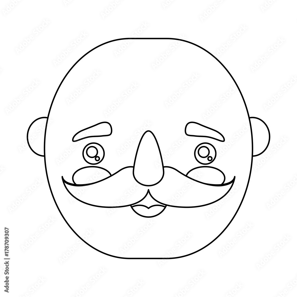 Obraz premium cartoon man face icon over white background vector illustration