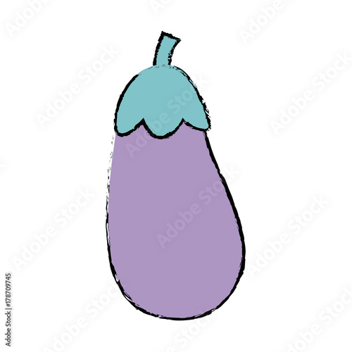 doodle eggplant organic vegetable food taste