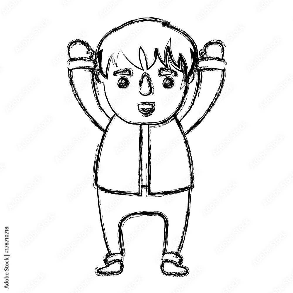cartoon man with winter clothes icon over white background vector illustration cartoon man with winter clothes icon over white background vector illustration