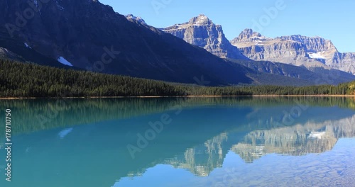 Vermillion Lakes and mountains near Banff, Canada 4K