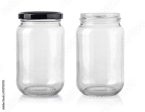 Glass jar isolated photo