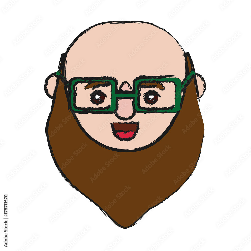 cartoon man with glasses icon over white background vector illustration cartoon man with glasses icon over white background vector illustration