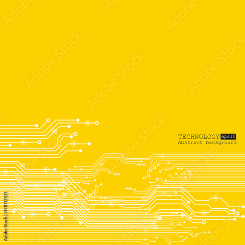 Vector circuit board illustration. Abstract technology