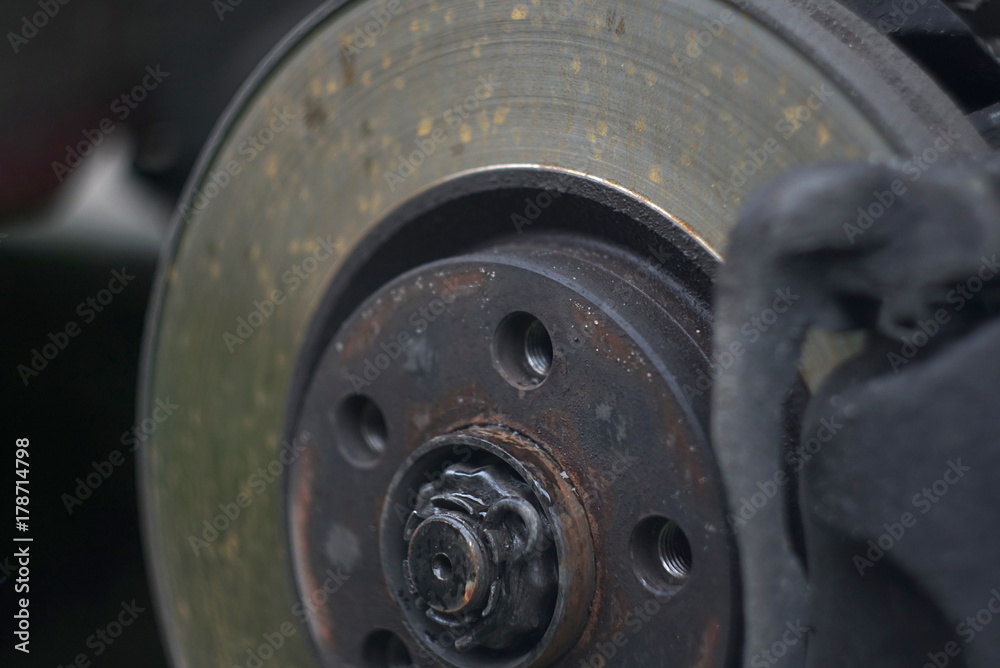 brake disk with tire removed