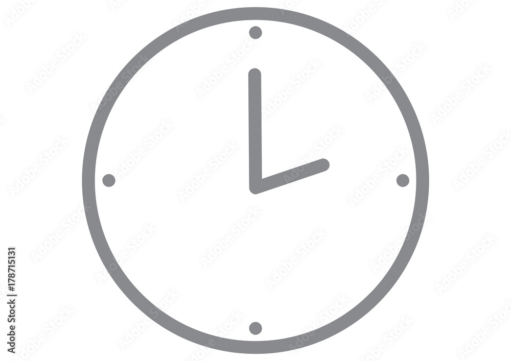 Vector clock, flat design